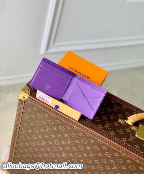 Buy Discount Louis Vuitton Multiple Wallet in Monogram Leather M83056 Purple 2024