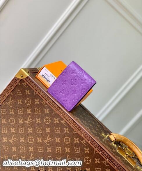 Buy Discount Louis Vuitton Multiple Wallet in Monogram Leather M83056 Purple 2024