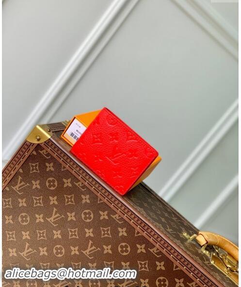 Low Cost Louis Vuitton Multiple Wallet in Monogram Leather M69037 Red 2024