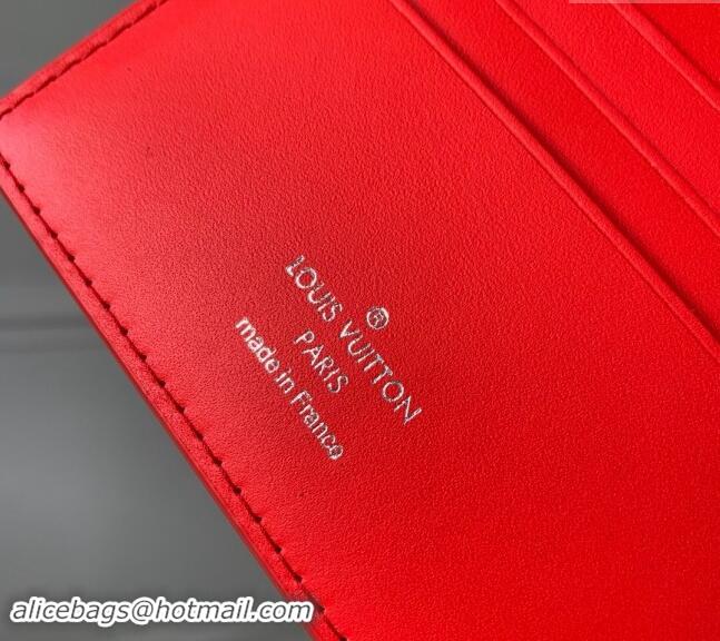 Low Cost Louis Vuitton Multiple Wallet in Monogram Leather M69037 Red 2024