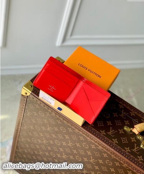 Low Cost Louis Vuitton Multiple Wallet in Monogram Leather M69037 Red 2024