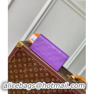 Well Crafted Louis Vuitton Brazza Wallet in Monogram Leather M69038 Purple 2024