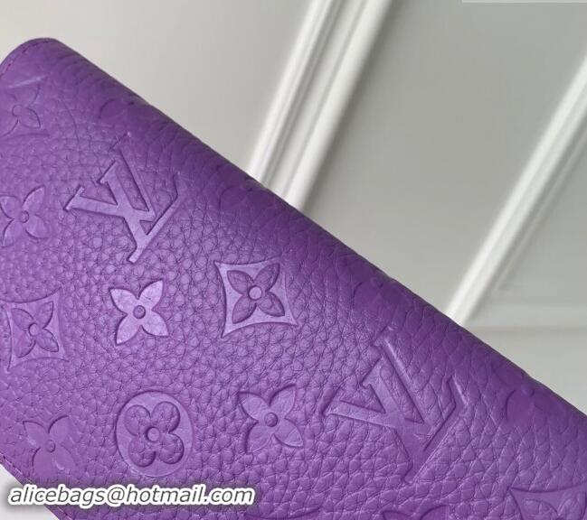 Well Crafted Louis Vuitton Brazza Wallet in Monogram Leather M69038 Purple 2024