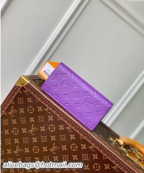 Well Crafted Louis Vuitton Brazza Wallet in Monogram Leather M69038 Purple 2024