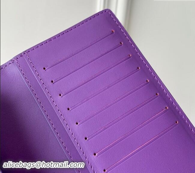 Well Crafted Louis Vuitton Brazza Wallet in Monogram Leather M69038 Purple 2024