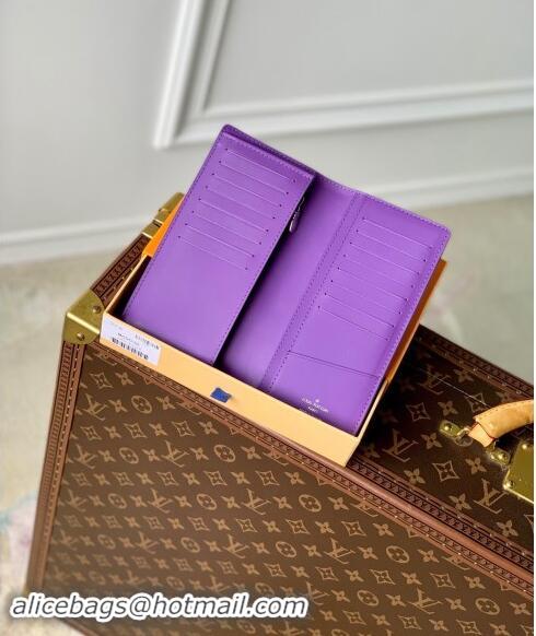 Well Crafted Louis Vuitton Brazza Wallet in Monogram Leather M69038 Purple 2024