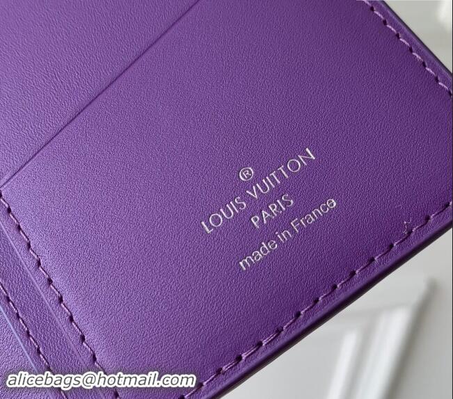 Well Crafted Louis Vuitton Brazza Wallet in Monogram Leather M69038 Purple 2024