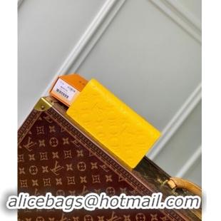 Top Design Louis Vuitton Brazza Wallet in Monogram Leather M69038 Yellow 2024