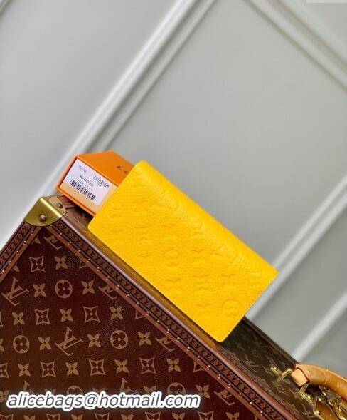 Top Design Louis Vuitton Brazza Wallet in Monogram Leather M69038 Yellow 2024