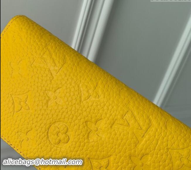 Top Design Louis Vuitton Brazza Wallet in Monogram Leather M69038 Yellow 2024