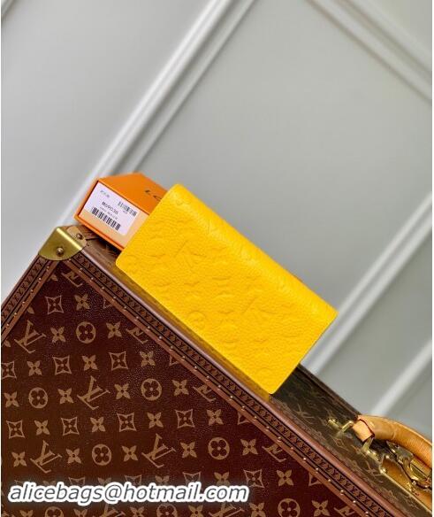 Top Design Louis Vuitton Brazza Wallet in Monogram Leather M69038 Yellow 2024