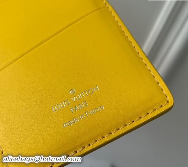 Top Design Louis Vuitton Brazza Wallet in Monogram Leather M69038 Yellow 2024