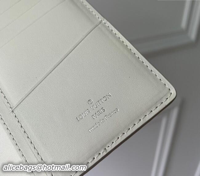 Top Grade Louis Vuitton Brazza Wallet in Monogram Leather M69038 White 2024