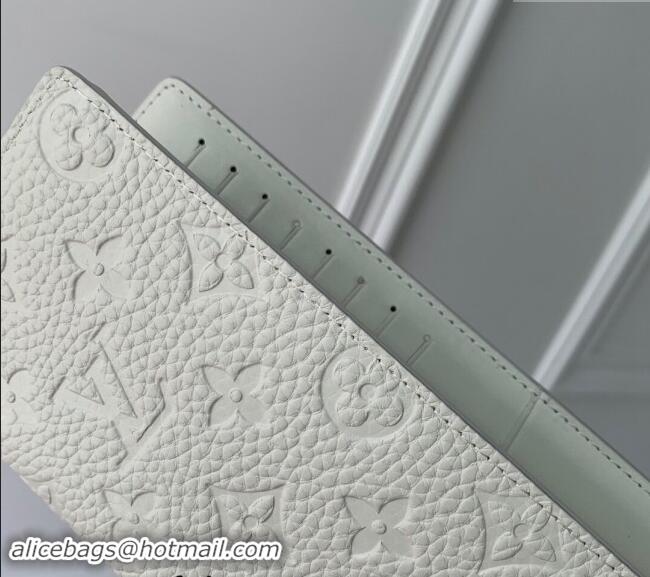 Top Grade Louis Vuitton Brazza Wallet in Monogram Leather M69038 White 2024