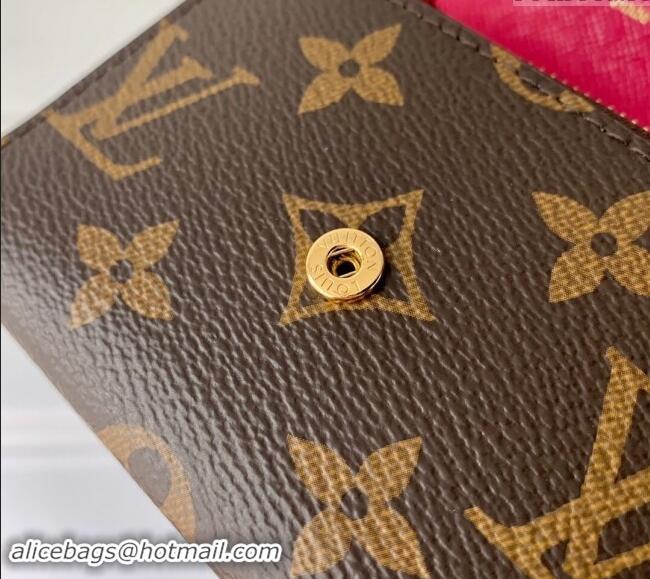 Top Quality Louis Vuitton Rosalie Coin Purse Wallet in Monogram Canvas/Fuchsia Pink M41939 2024