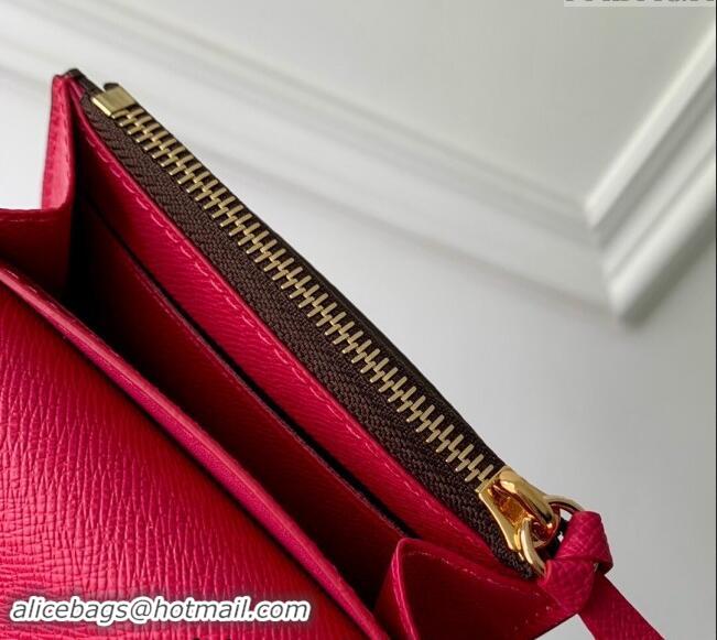 Top Quality Louis Vuitton Rosalie Coin Purse Wallet in Monogram Canvas/Fuchsia Pink M41939 2024