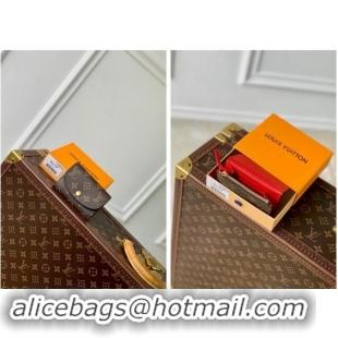 Super Quality Louis Vuitton Monogram Canvas Rosalie Coin Purse Wallet M41939 Red 2024