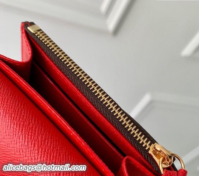 Super Quality Louis Vuitton Monogram Canvas Rosalie Coin Purse Wallet M41939 Red 2024