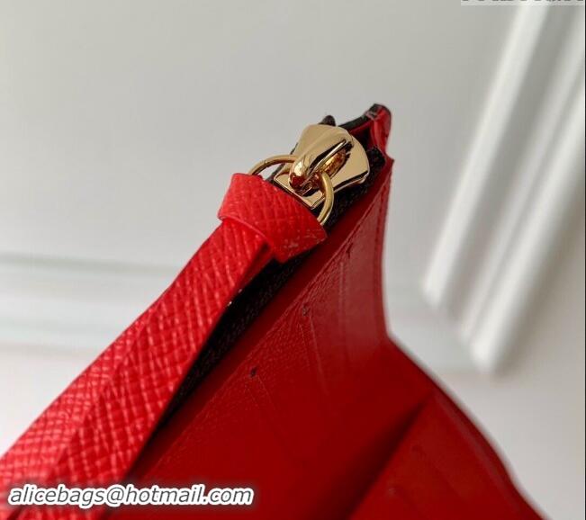 New Style Louis Vuitton Monogram Canvas Victorine Wallet M41938 Red 2024