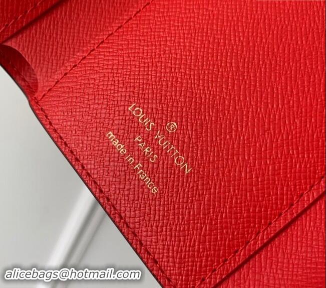 New Style Louis Vuitton Monogram Canvas Victorine Wallet M41938 Red 2024