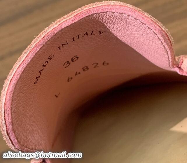 Buy Discount Loro Piana Suede Flat Loafers P71Pink 812081