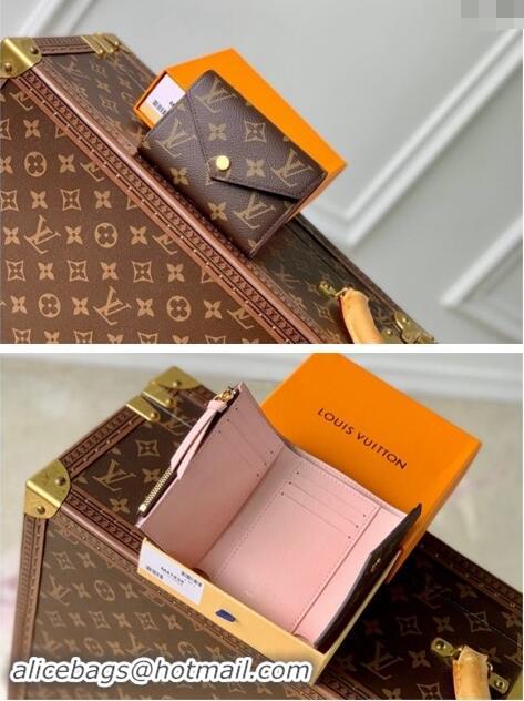 New Fashion Louis Vuitton Monogram Canvas Victorine Wallet M41938 Light Pink 2024