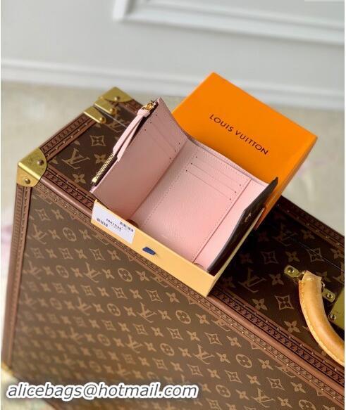 New Fashion Louis Vuitton Monogram Canvas Victorine Wallet M41938 Light Pink 2024