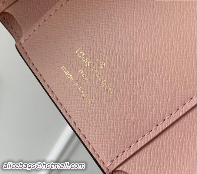 New Fashion Louis Vuitton Monogram Canvas Victorine Wallet M41938 Light Pink 2024