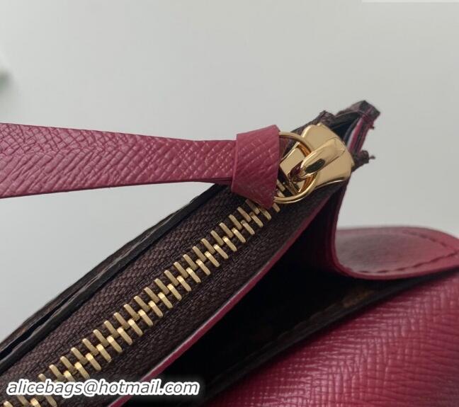 Well Crafted Louis Vuitton Monogram Canvas Emilie Wallet M60697 Burgundy 2024