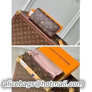 Buy Discount Louis Vuitton Monogram Canvas Emilie Wallet M61289 Light Pink 2024