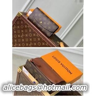 Discount Louis Vuitton Monogram Canvas Emilie Wallet M60697 Brown 2024