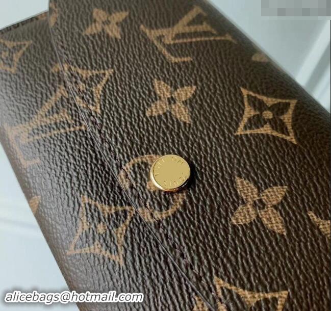 Discount Louis Vuitton Monogram Canvas Emilie Wallet M60697 Brown 2024