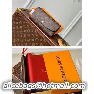 Low Price Louis Vuitton Monogram Canvas Emilie Wallet M60697 Red 2024