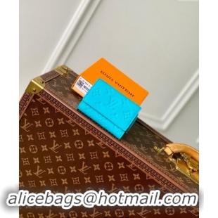 Top Quality Louis Vuitton Slender Pilot Wallet in Monogram Leather Turquoise Blue M11500 2024