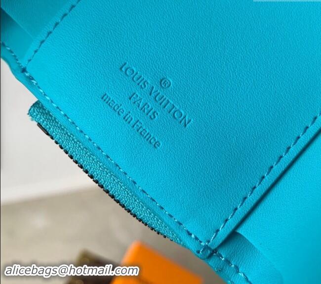 Top Quality Louis Vuitton Slender Pilot Wallet in Monogram Leather Turquoise Blue M11500 2024