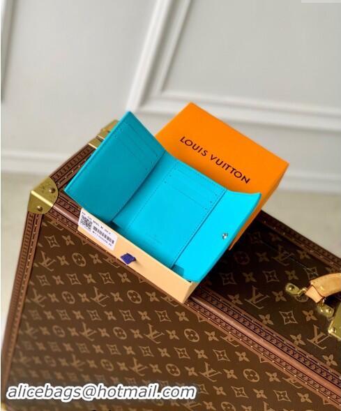 Top Quality Louis Vuitton Slender Pilot Wallet in Monogram Leather Turquoise Blue M11500 2024