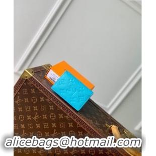 Buy Cheap Louis Vuitton Pocket Organizer Wallet in Monogram Leather Turquoise Blue M11502 2024