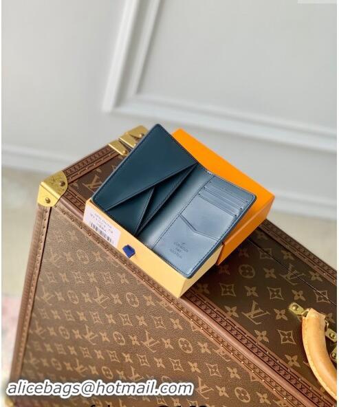 Well Crafted Louis Vuitton Pocket Organizer in Monogram Leather Dark Blue M11524 2024