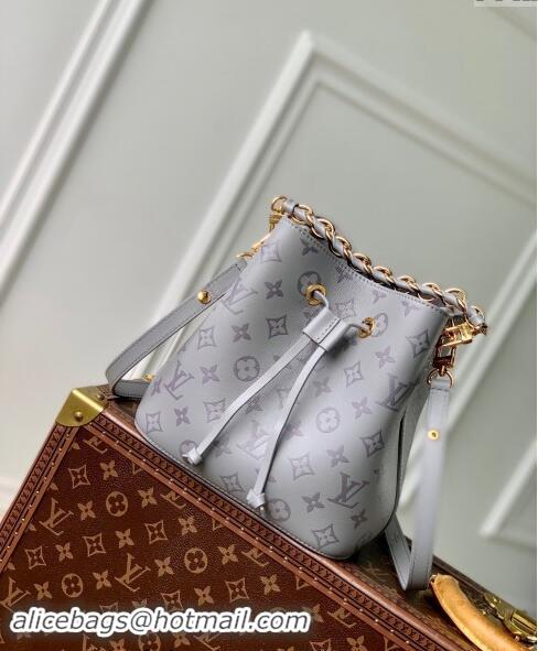 Reasonable Price Louis Vuitton Neonoe BB Bucket bag in Trianon Grey Calfskin M12749 2024