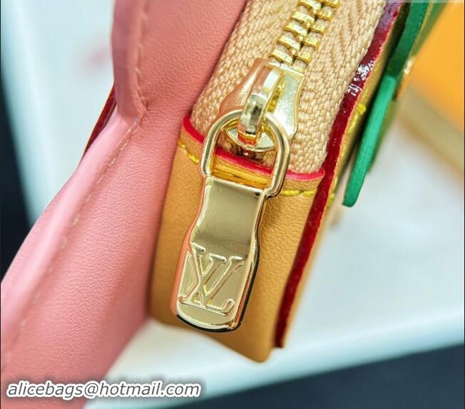 Good Looking Louis Vuitton Vivienne Coin Purse Wallet 0914 Light Pink 2024