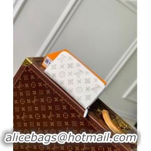 Top Quality Louis Vuitton Zippy Wallet in Mahina Perforated Leather M11745 White/Blue 2024