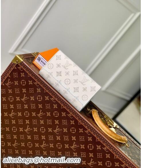 Grade Quality Louis Vuitton Iris Wallet in Mahina Perforated Leather M11746 White/Blue 2024