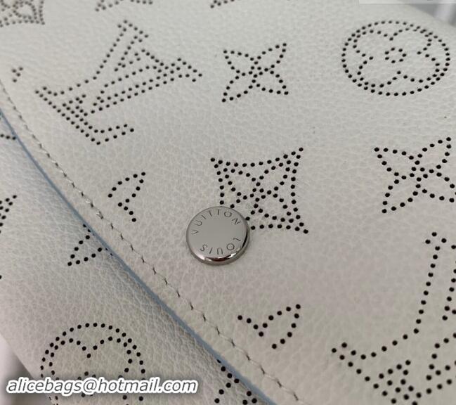 Grade Quality Louis Vuitton Iris Wallet in Mahina Perforated Leather M11746 White/Blue 2024