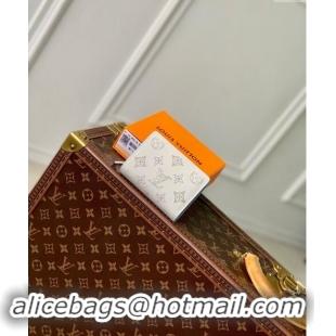 Good Taste Louis Vuitton Clea Wallet in Mahina Perforated Leather M11749 White/Blue 2024