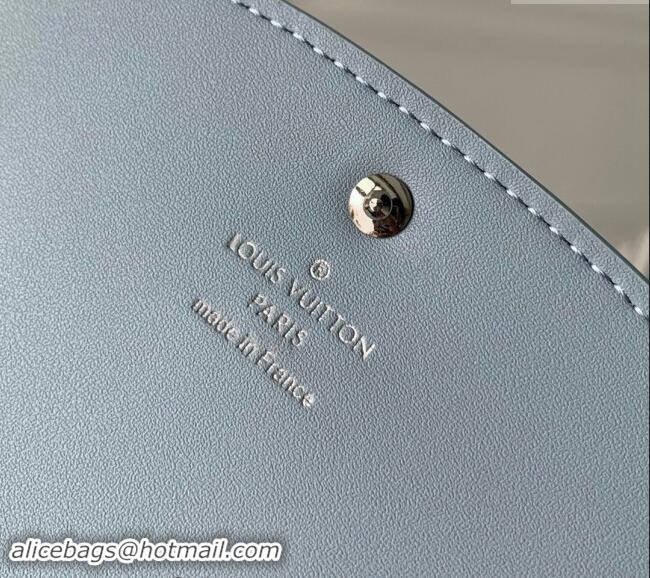 Good Quality Louis Vuitton Iris Compact Wallet in Mahina Perforated Leather M11802 White/Blue 2024