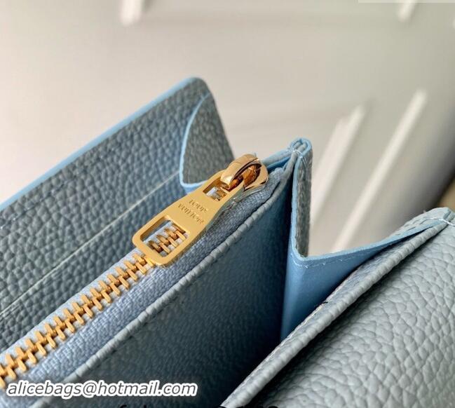 Discount Louis Vuitton Sarah Wallet in Blue Washed Monogram Empreinte Leather M17779 2024