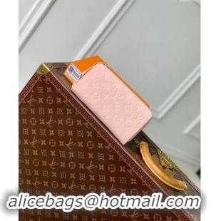 Top Grade Louis Vuitton Zippy Wallet in Monogram Empreinte Leather M83225 Pink 2024