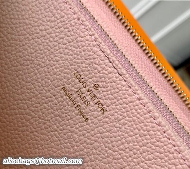 Top Grade Louis Vuitton Zippy Wallet in Monogram Empreinte Leather M83225 Pink 2024