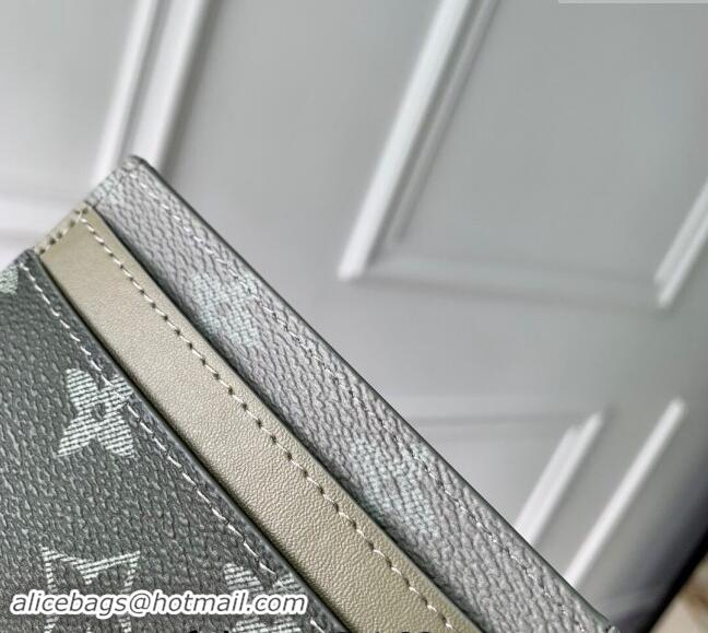 Top Grade Louis Vuitton Double Card Holder Wallet in Khaki Green Monogram Gradieant Canvas M11550 2024