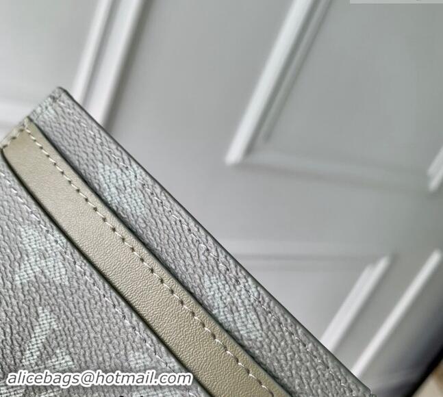 Top Grade Louis Vuitton Double Card Holder Wallet in Khaki Green Monogram Gradieant Canvas M11550 2024